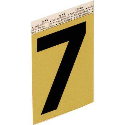Hy-Ko Aluminum 3-1/2 In. Non-Reflective Adhesive Number Seven