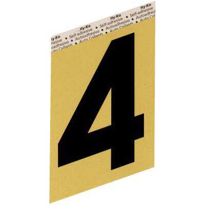 Hy-Ko Aluminum 3-1/2 In. Non-Reflective Adhesive Number Four