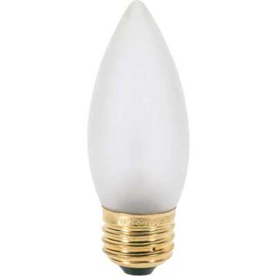 Satco 25W Frosted Soft White Medium B11 Incandescent Torpedo Blunt Tip Light Bulb (2-Pack)